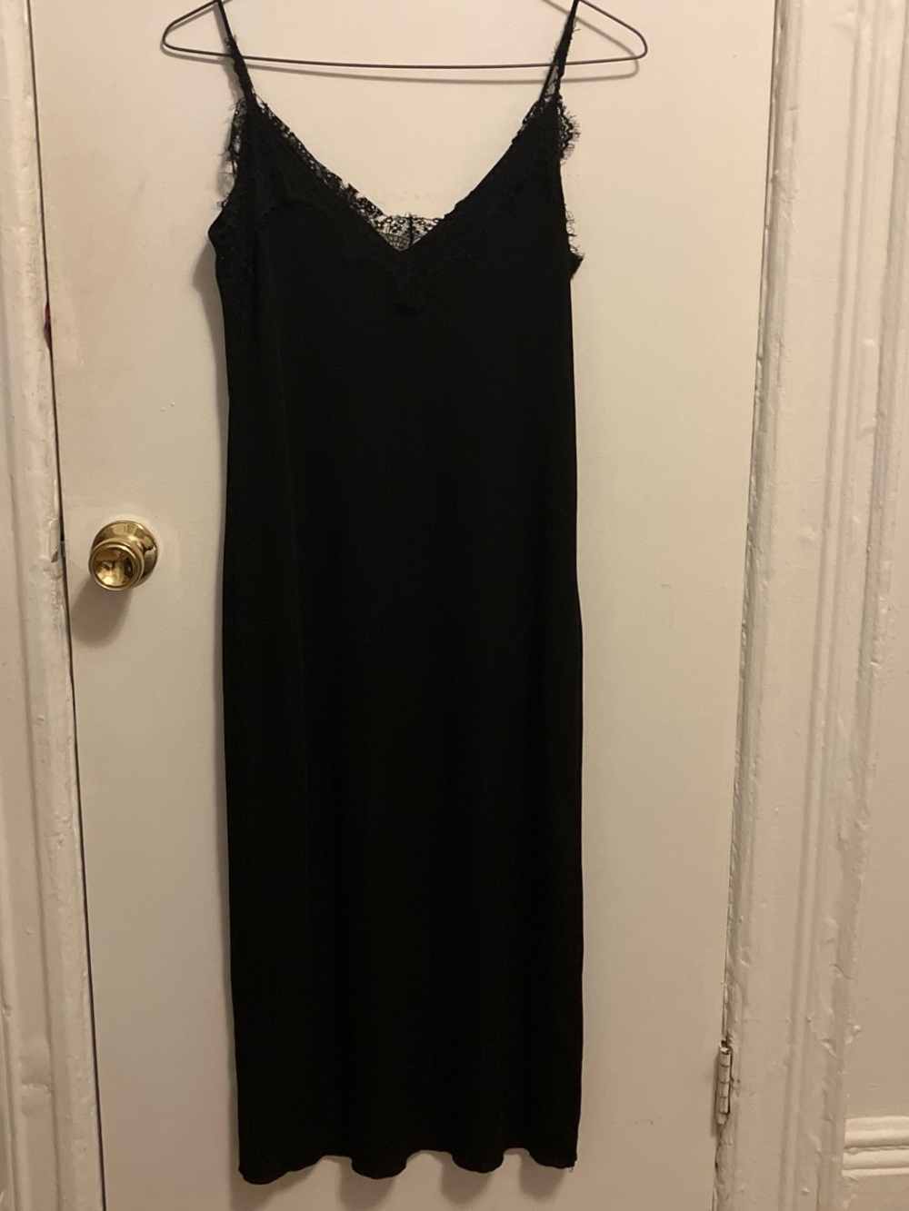 Black slip dress